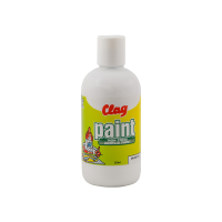 Clag Paint (WHITE) - เคร้ค เพ้นท์ (สีขาว) สีนำ้อะครีลิคไร้สารเคมีเหมาะสำหรับเด็ก  250ml.