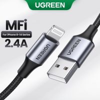 【Taotao Electronics】 Ugrean MFi USB สายสำหรับ iPhone 14 13 12 11 Pro Max 2.4A สายชาร์จที่รวดเร็ว iPad Mini ข้อมูลที่ชาร์จแบตเตอรี่โทรศัพท์