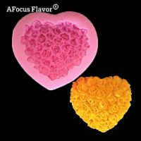 ；【‘； 1 Pc Kitchen Heart Shape Ice Mold Silicone Mold Chocolate Biscuit Cake Decorating Sugar Craft Handmade Soap Candle Candy Stencil