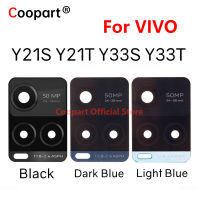 2ชิ้นด้านหลังกลับกล้องเลนส์แก้วสำหรับ Vivo Y21S Y21T 3S 3T เปลี่ยนด้วยกาวสติ๊กเกอร์ V2110 V2109