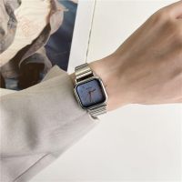 French light luxury retro square bamboo chain watch female student ins cool style Korean style simple niche design