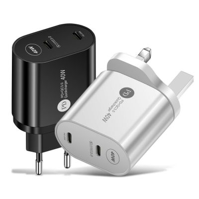 【NEW Popular】2 PortPlug 40W USB C Type CWall Charger Adapter สำหรับ IPhoneProTravelUSB PS2