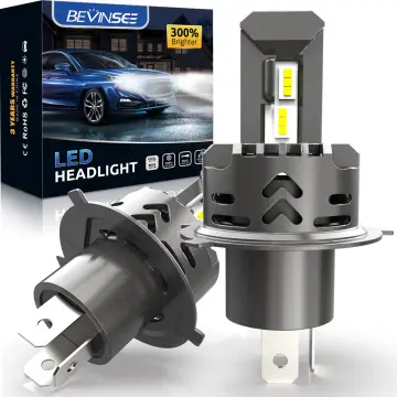 Bevinsee H4 BA20D LED Motorcycle Headlight Bulbs 12V 1500LM H4 LED