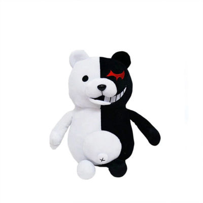 จัดส่งเร็ว Danganronpa ของเล่นตุ๊กตาหมี25ซม. ของเล่นกำมะหยี่ของขวัญหมีขาวสีดำ Danganronpa โมโนคุมะมาก