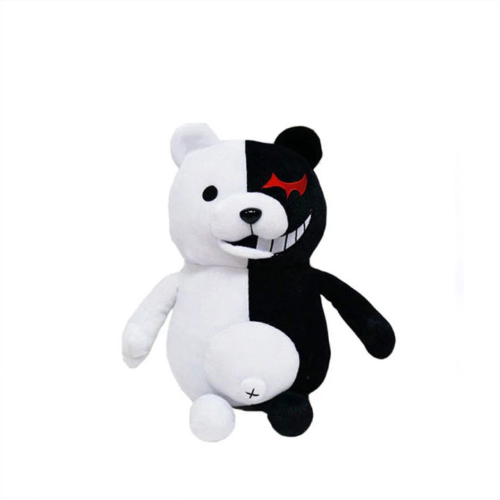 จัดส่งเร็ว-danganronpa-ของเล่นตุ๊กตาหมี25ซม-ของเล่นกำมะหยี่ของขวัญหมีขาวสีดำ-danganronpa-โมโนคุมะมาก