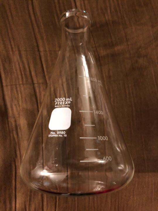 Erlenmeyer Flask, 2000ML Pyrex 4980 Lazada PH