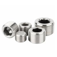 Sizes BSPT BSPP NPT Male 304 Stainless Steel Pipe Countersunk End Plug Hex Socket Pipe Fittings Accessories