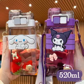 Sanrio Square Water Bottle - KUROMI 520ml