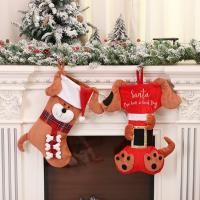 Cute Cat Dog Candy Gift Bag Party Supplies New Year Stocking Sack Fireplace Tree Decorations Xmas Candy Sock Christmas Ornaments