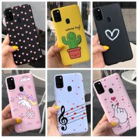 เคสซิลิโคนนิ่ม M21นิ้วสำหรับ Samsung Galaxy 6.4,เคส TPU ลายหัวใจรักสำหรับ Samsung Galaxy M21 M 21 SM M215F M215เคสฝาหลังโทรศัพท์