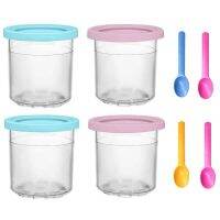 4Pcs Ice Cream Pints Cups for NINJA- CREAMI Series Ice Cream Maker Replacements Storage Jar with Sealing Lids