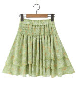 Good Quality Plus Size Floral Cake Skirts Women 2023 Spring Summer Sweet Chiffon Bottoms Oversized Curve Clothes