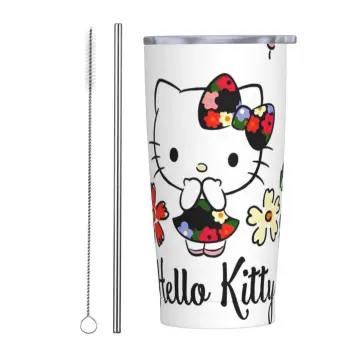 Sanrio Characters Stainless Steel Straw Cup 20oz Cartoon Hello Kitty K