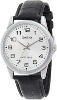 Casio Mens MTPV001L-7B Black Leather Quartz Watch