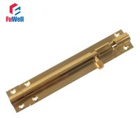 2pcs 5 Brass Barrel Bolt Lock 1mm Thickness Home Gate Safety Hardware Door Bolts Latch Door Hardware Locks Metal film resistance