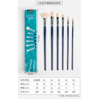 Pebeo Bristles Brush Set Polyamide Nylon Hair Brushes for Gouache Artist Watercolor Oil Painting Brush Acrylic Flat Shape Paint Brush