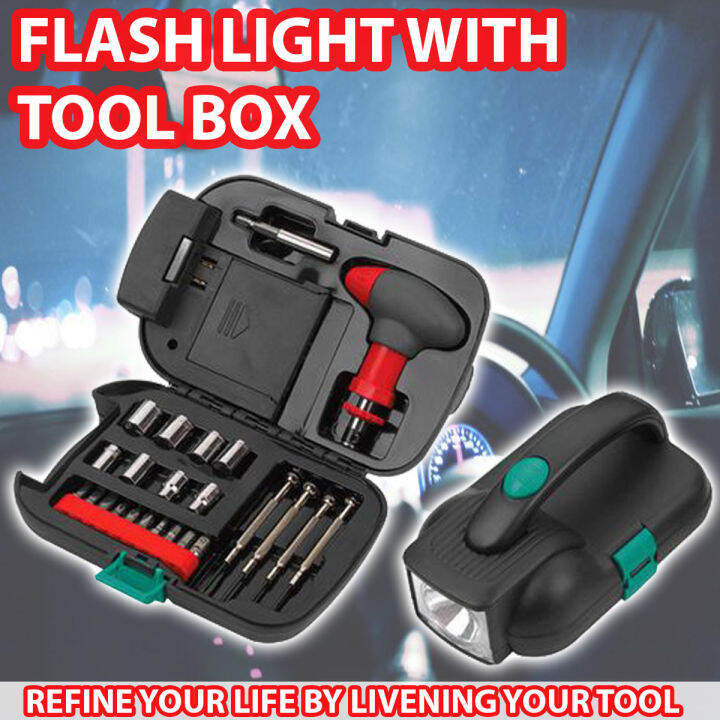 Jonluian Original Car Emergency Multifunctional Tool Box With Flash ...