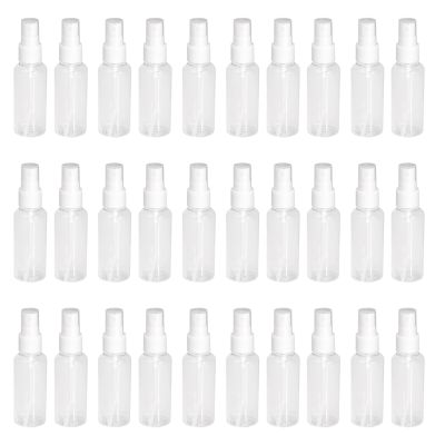 30Pcs Transparent Empty Spray Bottles 50Ml Plastic Mini Refillable Container Empty Cosmetic Containers