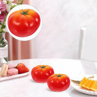 PickEgg 4pcs มะเขือเทศเทียม Lifelike Tomato Foam Foam Foam การตกแต่งมะเขือเทศผักเทียม