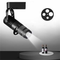 Theater Stage Zoom Spotlights LED Focus Logo Projector Track Lights,Industrial Gobo Lights for Company Restaurant Store Wedding