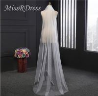 【☄New Arrival☄】 shengd Missdress 2M ยาวผ้าคลุมผมเจ้าสาว Ivory Soft ผ้าคลุมหน้าเจ้าสาวหวี One Layer Tulle Waltz Veils สำหรับงานแต่งงานอุปกรณ์เสริม Jkm28