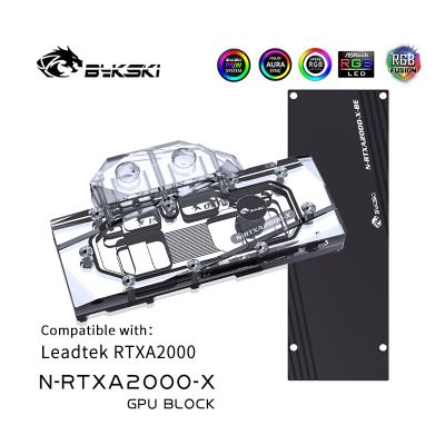 Bykski GPU Water Block สำหรับ Leadtek RTXA2000กราฟิกการ์ด,VGA Copper Cooler Radiator,พร้อมแผ่น5V/12V RGB SYNC N-RTXA2000-X