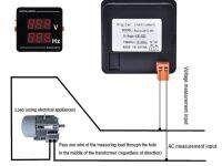 ไฟกระแสสลับขนาด72*72มม. Ac 50-500V 10.0-99.9Hz จอแสดงผล Led แผงมิเตอร์โวลต์มิเตอร์ไฟฟ้า Hz