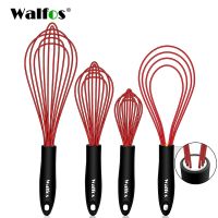 WALFOS Silicone Whisk Stainless Steel Wire Whisk Egg Beater Heat Resistant Non Stick Cream Blender Coffee Foamer Kitchen Gadgets