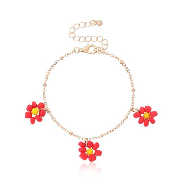 cod-european-and-cross-border-fashion-ins-personality-3-daisy-bracelet-female-popular-all-match-rice-bead-flower