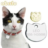 ✗ Personalized Cat Name Tag Customized Metal Kitten Shaped Anti-lost Dog Tag For Cat Collar Cute Pet Dog ID Tags Free Engraving