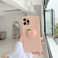 Nana Ko Electronce 3D เคสครอบโทรศัพท์แบบกดเบาๆสีพีชสำหรับ Huawei X6 X7 X8 9C 9X 10i 50 70 Nova Y61 Y70 10 Pro 9 SE 8 8i 7i 5T 3 3i