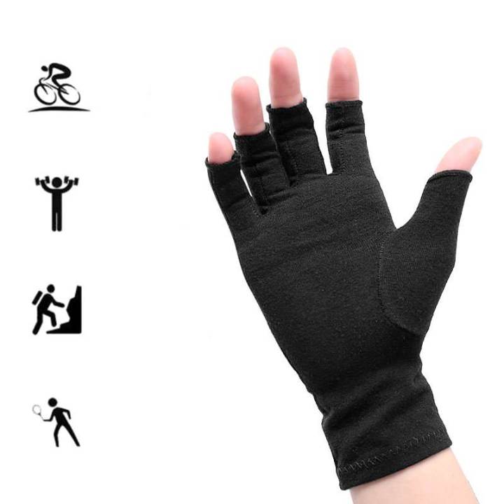 chasers-กลางแจ้ง-store-2021สินค้าใหม่ถุงมือกีฬาปั่นจักรยานเดินป่าถุงมือปิงปอง-harf-finger-joint-relief-อบอุ่นในช่วงฤดูหนาวที่เหมาะกับชายและหญิงถุงมือออกกำลังกาย1คู่