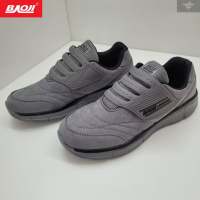 BAOJI ของแท้ 100% รองเท้าผ้าใบชาย รองเท้าวิ่ง รองเท้าออกกำลังกาย รุ่น BJM639 สีเทา SIZE 41-45