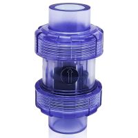 Check Valve PVC Check Valve 3/4 Inch True Union Check Valve Transparent Blue UPVC Check Valve Pipeline Check Valve One-Way Valve