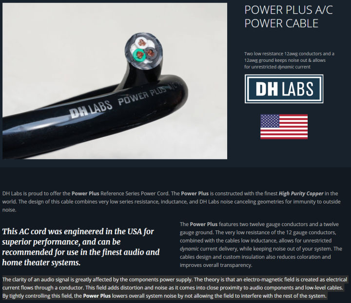 สายไฟ-dh-labs-รุ่น-power-plus-power-cable-made-in-usa-ของแท้100-แบ่งขายราคาต่อเมตร-ร้าน-all-cable