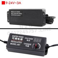 AC / DC อะแดปเตอร์ ปรับโวลท์ได้ 9 - 24V มี Volt Meter ในตัว Adapter 9 - 24V 3Aขนาดแจ๊ค 5.5MM x 2.1MM