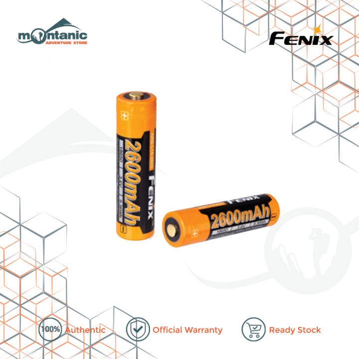 Fenix ARBL182600 Heavy Duty 2600mAh 3.6V Rechargeable 18650 Liion