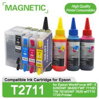 refillable ink cartridge T2711 2712 2713 2714 for Epson WorkForce WF-3620DWF 3640DTWF 7110DTW 7610DWF 7620 wf7710 7720 Printer Ink Cartridges