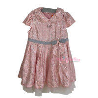 เดรสกระโปรงสีชมพู ลายวิบวับ จากแบรนด์ Kiddo by bsc Size 100