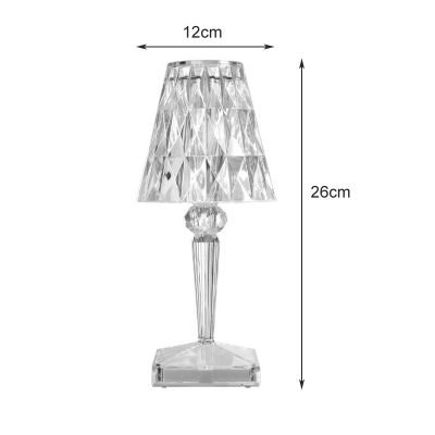 LED Acrylic Diamond Table Lamp USB Rechargeable Bedroom Bedside Bar Desk Lamps Fixtures Crystal Projection Romantic Night Light