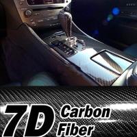 High Glossy 7D Carbon Fiber Wrapping Vinyl Film Motorcycle Tablet Stickers And Decals Auto Accessories Car Styling