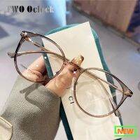 Korean Round Brown Glasses Eyeglass Frames for Women No Grade Prescription Myopia Spectacle Frames for Women Transparent Optic