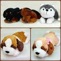 ตุ๊กตาหมา Real Dog หมอบ 35 cm น่ารักๆ ตุ๊กตาหมาเซ็นต์เบอนาร์ด ใหญ่ ขนาด 38 นิ้ว  สินค้าพร้อมส่ง