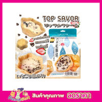 TOP SAVOR วาฟเฟิลกรอบ รสช็อกโกแลตอัลมอนล์,รสสตอเบอร์รี่นมช็อกกี้ วาฟเฟิล วาฟเฟิลกรอบ ด้านนอกตัววาฟเฟิลกรอบ พร้อมสอดใส้อร่อยเต็มคำ