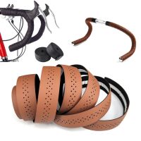 Handlebar Tape 2 Roll Road Leather Perforated Breathable Soft MTB Fixed Cycling Accessory