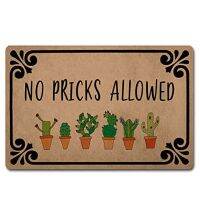 Welcome Mats Personalized Funny Door Mats for Entrance Way/Kitchen Rugs and Mats/Front Door Mats Anti-Slip Rugs (No Pricks Allow