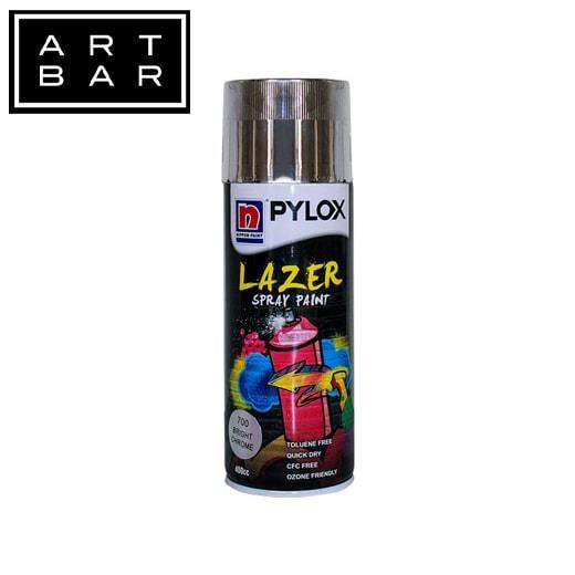 Pylox Spray Paint Metallic, Plz700 Bright Chrome (Paint) Art Bar PH