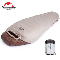 Naturehike ถุงนอนตั้งแคมป์ Snowbird Mummy Sleeping Bag All Season ถุงนอนกันน้ำเป็ดลงถุงนอนฤดูหนาว