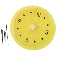 Lemon Fruit Wall Clock Lime Modern Kitchen Clocks Home Decor Living Room Clock Tropical Fruit Wall Art Clock