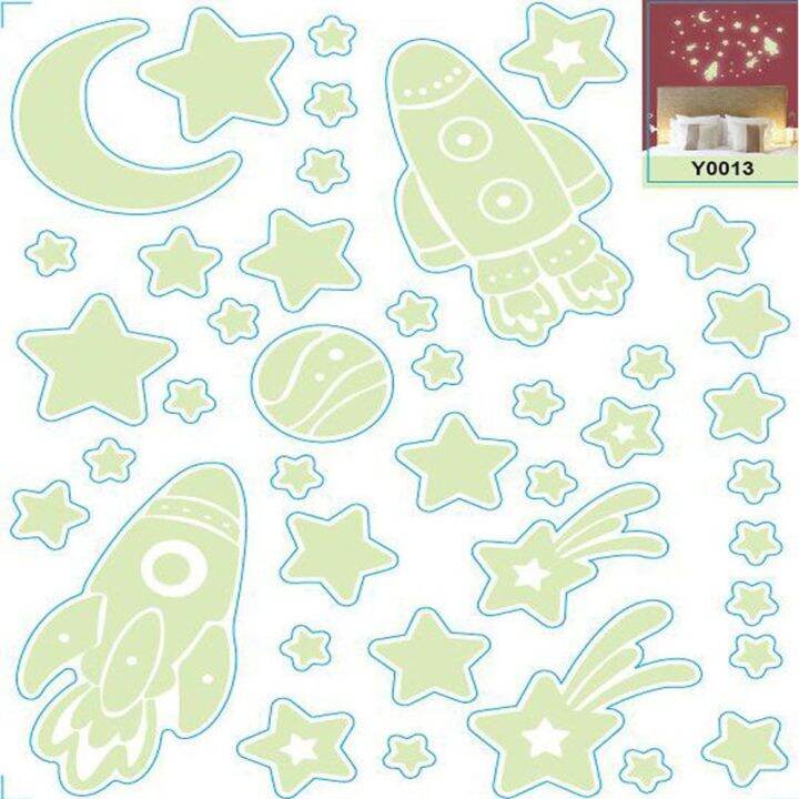 wallpaper-sticker-for-wall-wallpaper-dinding-wallpaper-xunjie-diy-luminous-home-decor-art-decal-kids-baby-room-glow-in-dark-space-stars-planet-rocket-wall-stickers